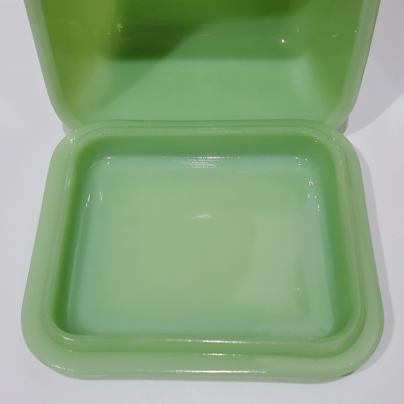 5 1/4" Philbe Jade Ite Refrigerator Jar & Lid by Anchor Hocking Jadeite #1 - Picture 14 of 16